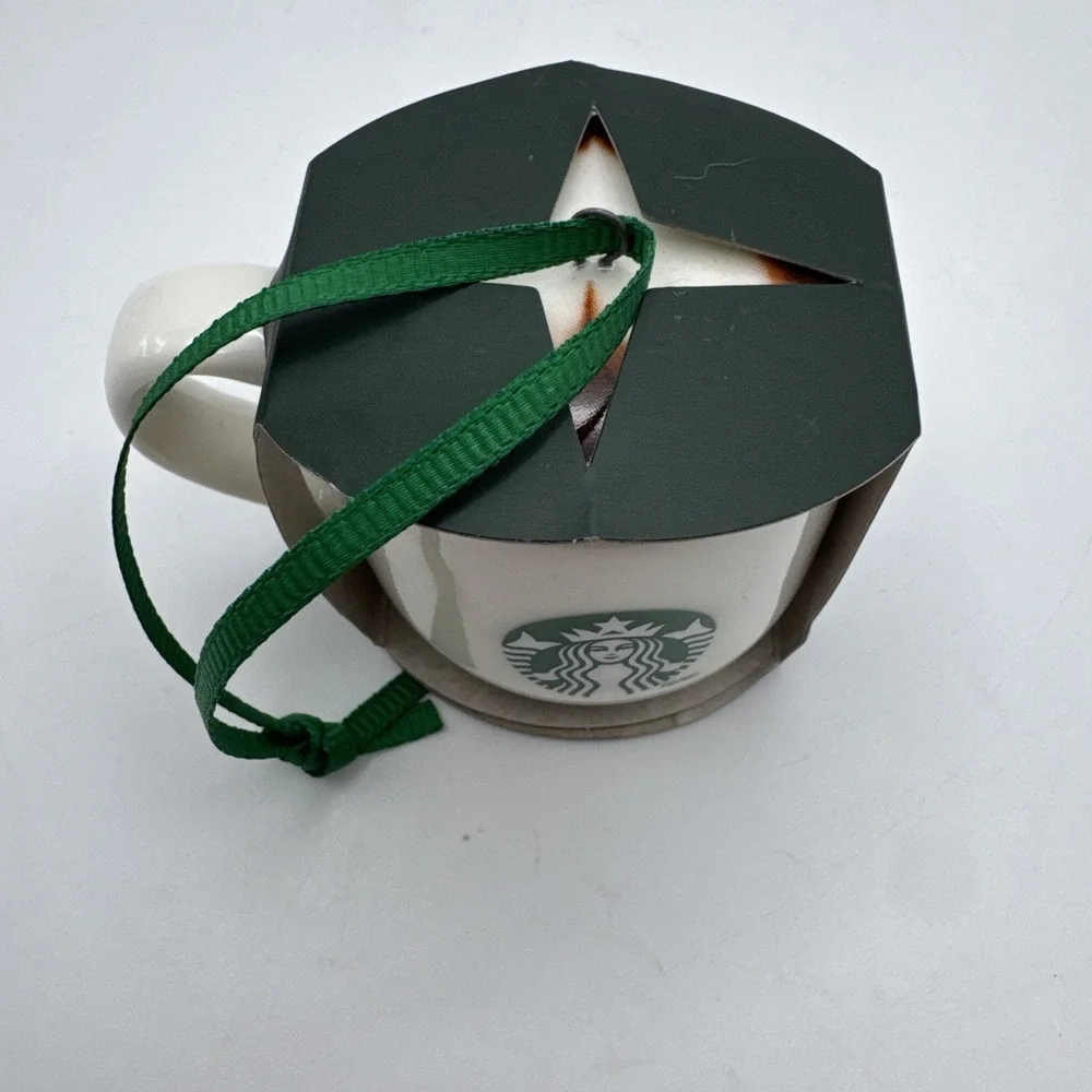 Starbucks Ornament Mini Coffee Cup Latte Heart Valentines Day or Christmas New‎ - Picture 6 of 6